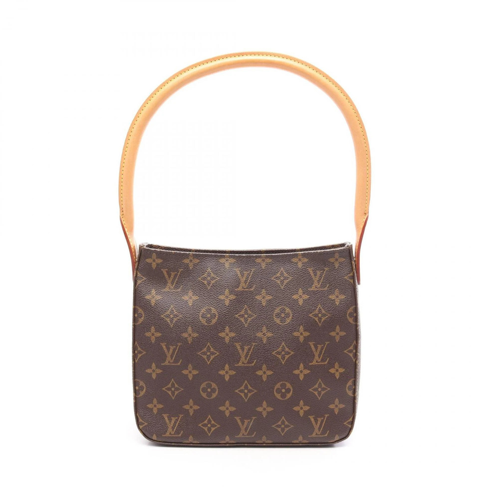 LOUIS VUITTON Authentic Brown Monogram Leather Looping MM Shoulder Bag